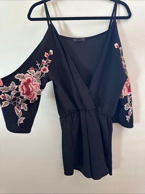 Discovery Black Off-Shoulder Romper